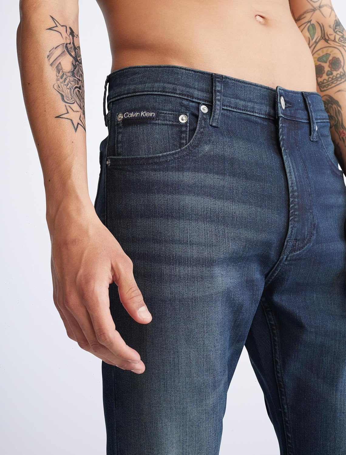 image:imageCalvin Klein Mens Straight Fit JeansBoston Blue Black