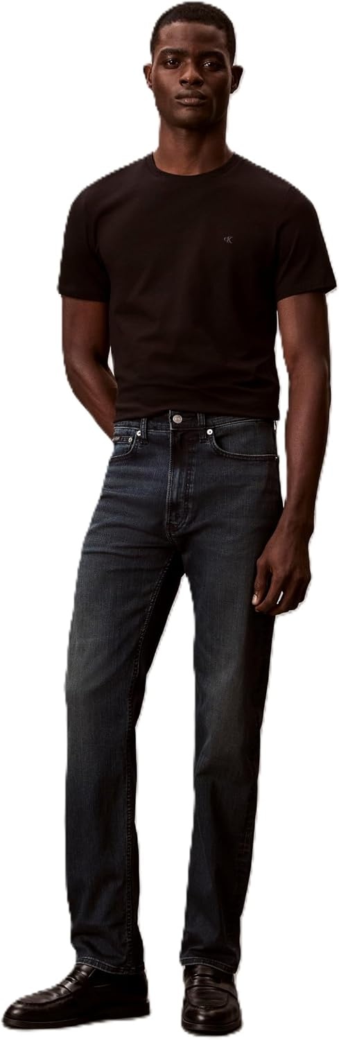 image:imageCalvin Klein Mens Straight Fit JeansBoston Blue Black