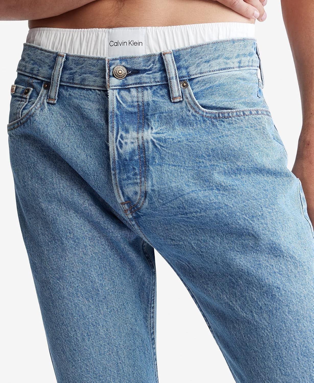 image:imageCalvin Klein Mens Straight Fit JeansDesert Blue