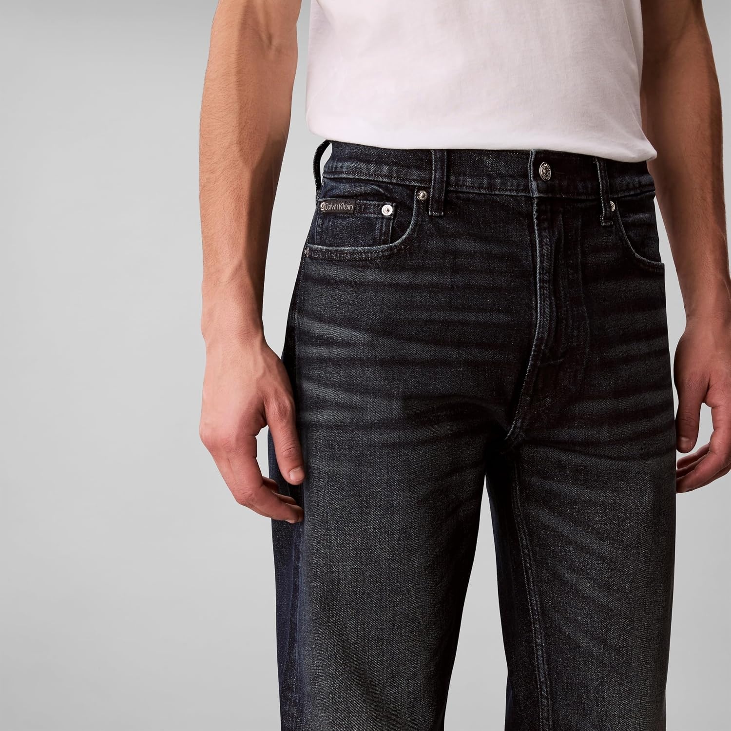 image:imageCalvin Klein Mens Straight Fit JeansKlein Blue Black