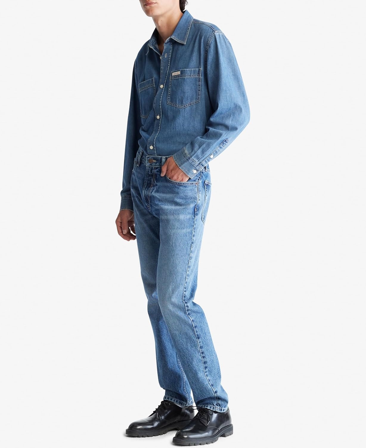 image:imageCalvin Klein Mens Straight Fit JeansTinted Ck Stone
