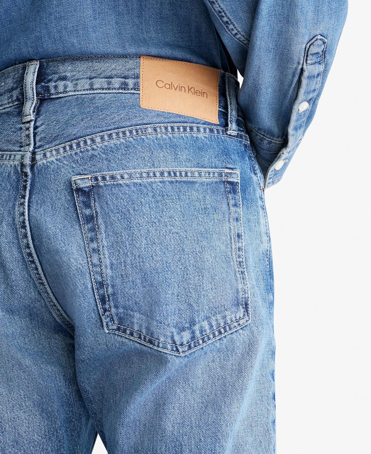 image:imageCalvin Klein Mens Straight Fit JeansTinted Ck Stone