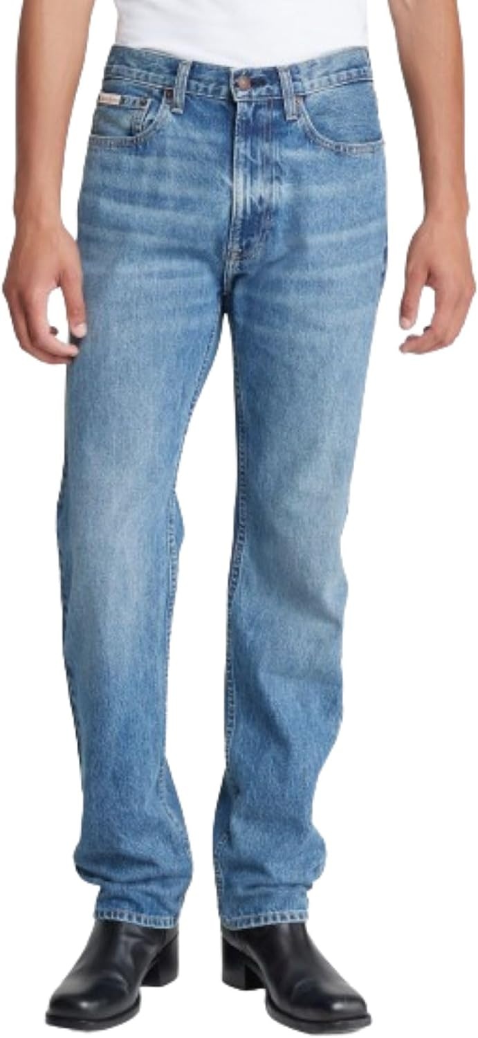 image:imageCalvin Klein Mens Straight Fit JeansTinted Ck Stone