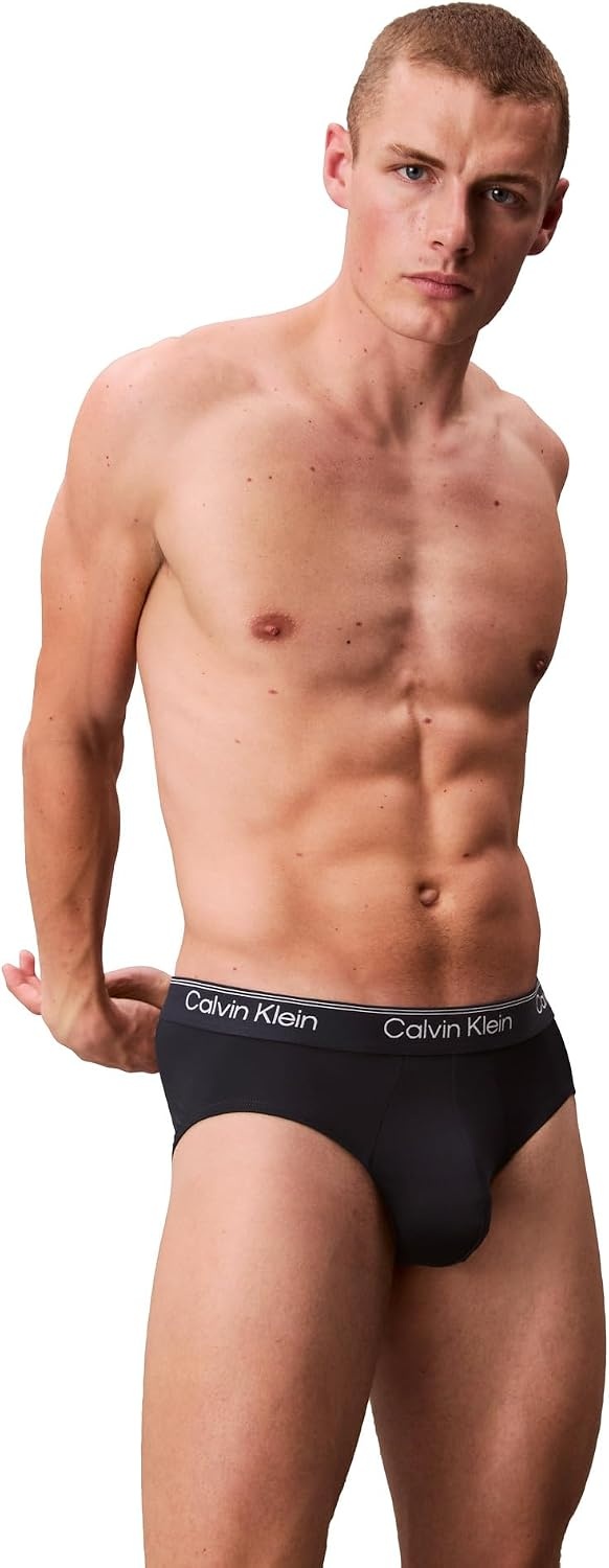 image:imageCalvin Klein Mens Underwear Micro Stretch 3pack Hip BriefShoreline Royalty Blue Bell