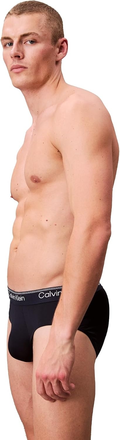 image:imageCalvin Klein Mens Underwear Micro Stretch 3pack Hip BriefShoreline Royalty Blue Bell