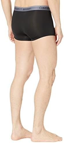 image:imageCalvin Klein Mens Underwear Microfiber Stretch 3 Pack TrunkBlack Bodies W Asphalt Grey Mudstone Acid Orange