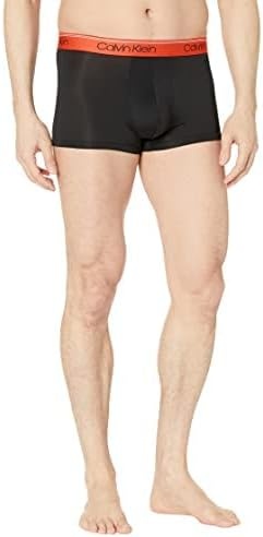 image:imageCalvin Klein Mens Underwear Microfiber Stretch 3 Pack TrunkBlack Bodies W Asphalt Grey Mudstone Acid Orange