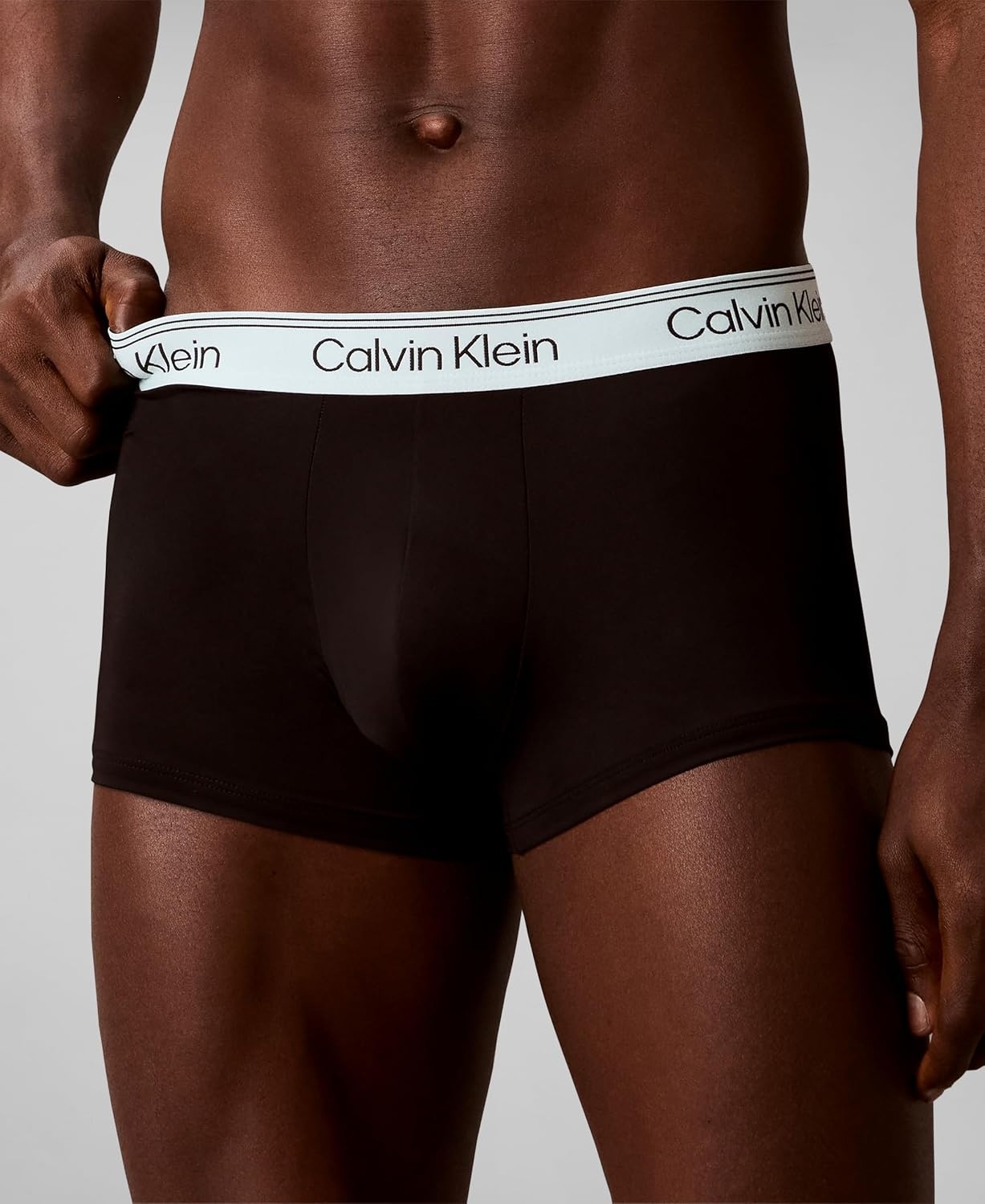 image:imageCalvin Klein Mens Underwear Microfiber Stretch 3 Pack TrunkBlack Bodies W Black Light Cast Feel the Mint Wbs