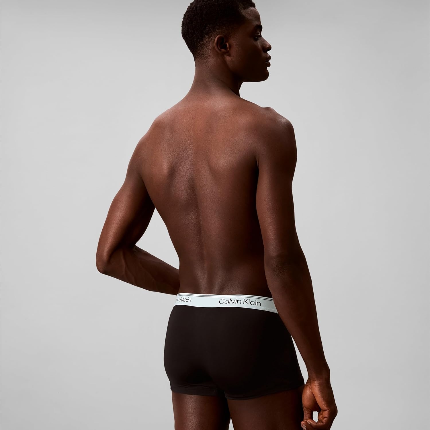 image:imageCalvin Klein Mens Underwear Microfiber Stretch 3 Pack TrunkBlack Bodies W Black Light Cast Feel the Mint Wbs