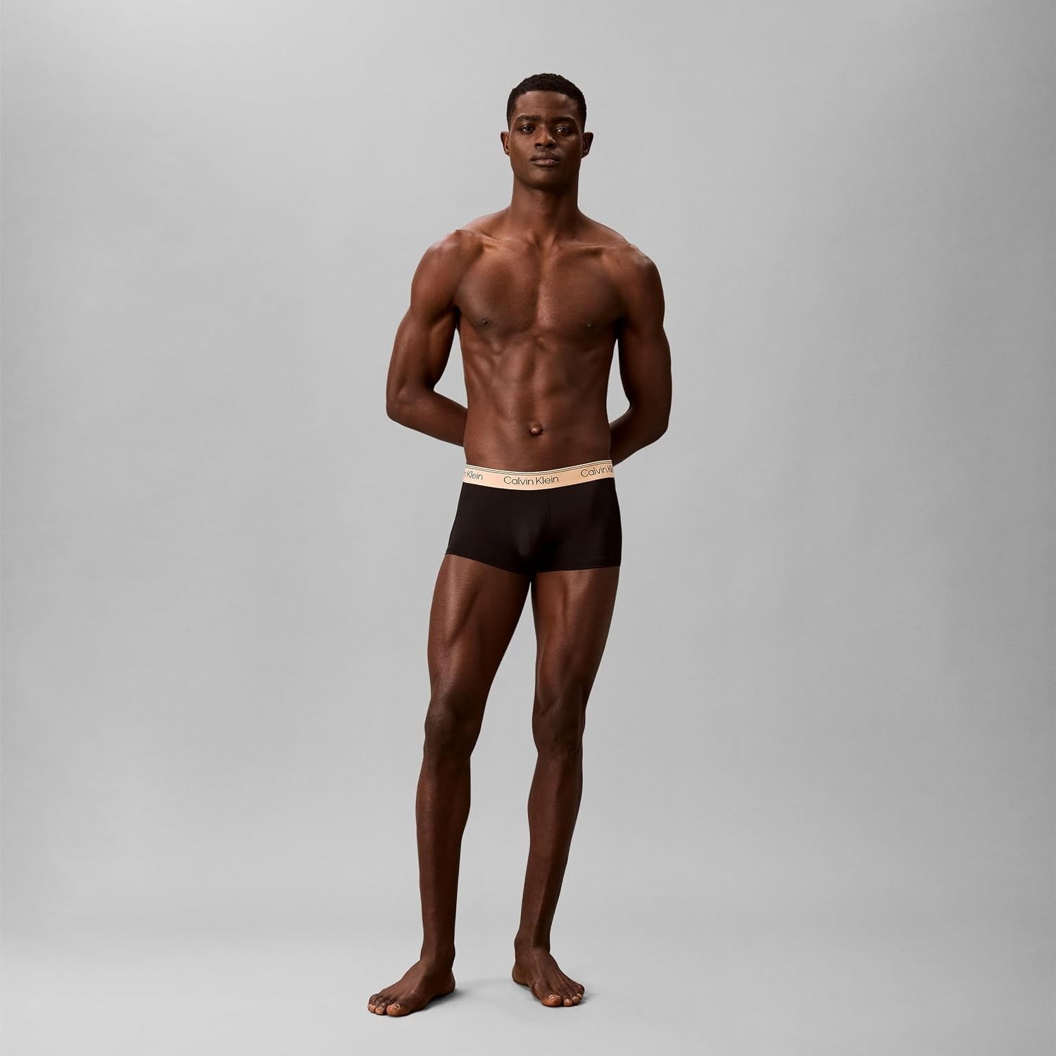 image:imageCalvin Klein Mens Underwear Microfiber Stretch 3 Pack TrunkBlack Bodies W Gulf Blue Light Cast Peach Bliss Wbs
