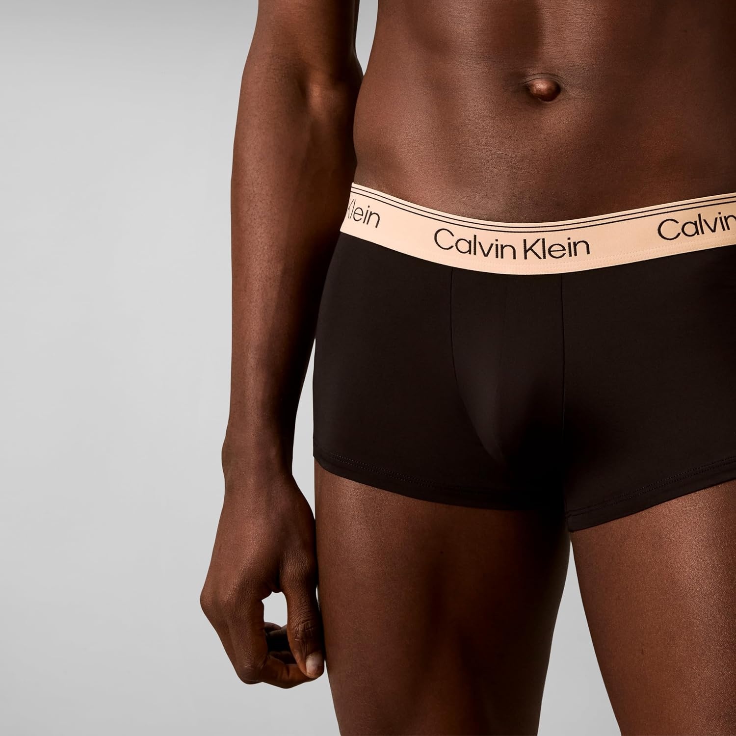 image:imageCalvin Klein Mens Underwear Microfiber Stretch 3 Pack TrunkBlack Bodies W Gulf Blue Light Cast Peach Bliss Wbs