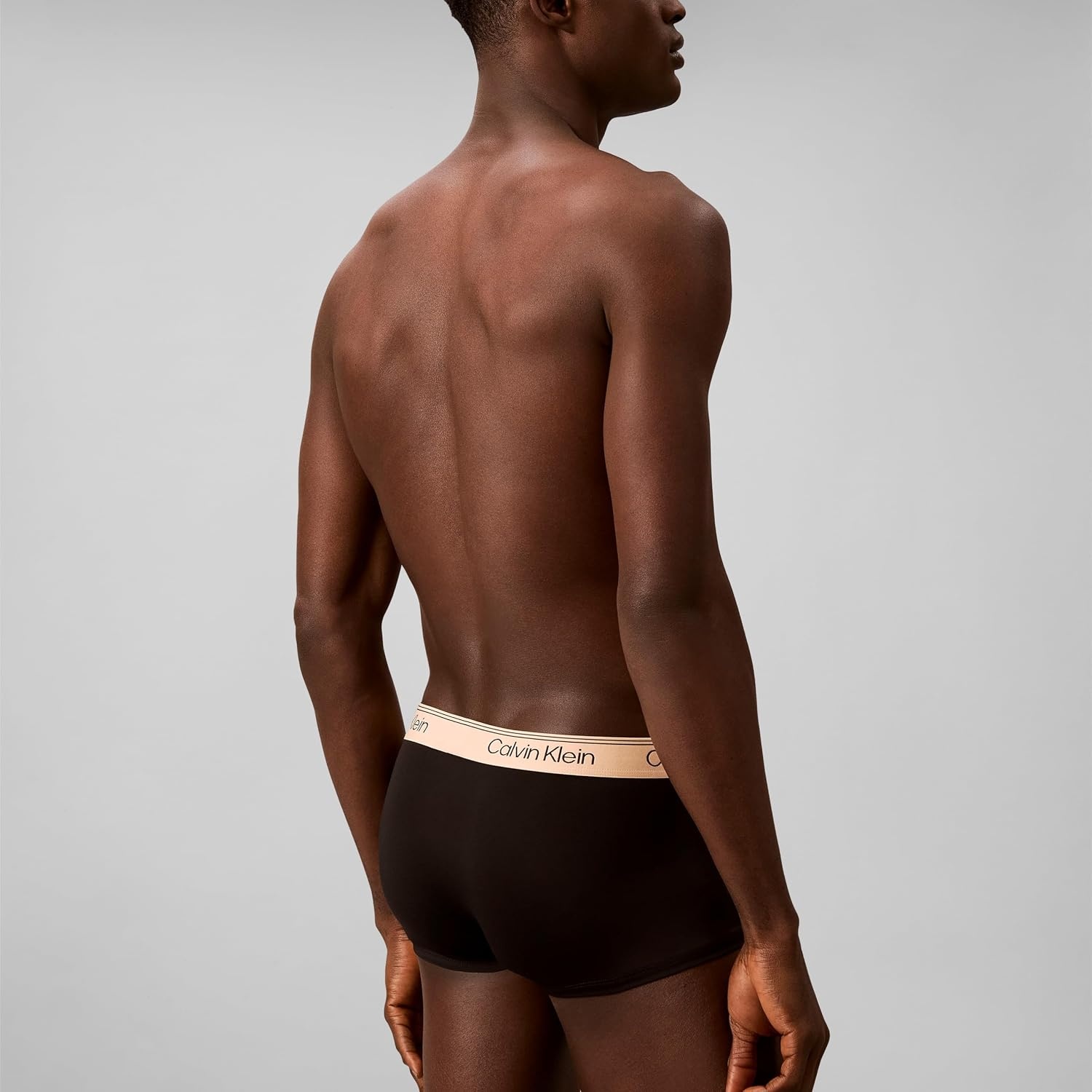 image:imageCalvin Klein Mens Underwear Microfiber Stretch 3 Pack TrunkBlack Bodies W Gulf Blue Light Cast Peach Bliss Wbs