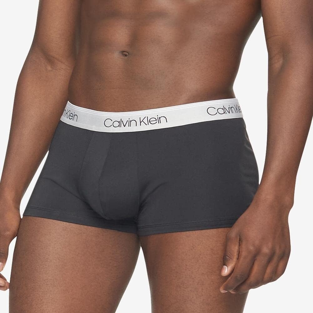 image:imageCalvin Klein Mens Underwear Microfiber Stretch 3 Pack TrunkBlack Bodies WBayou Blue Antique Grey Durango Blue