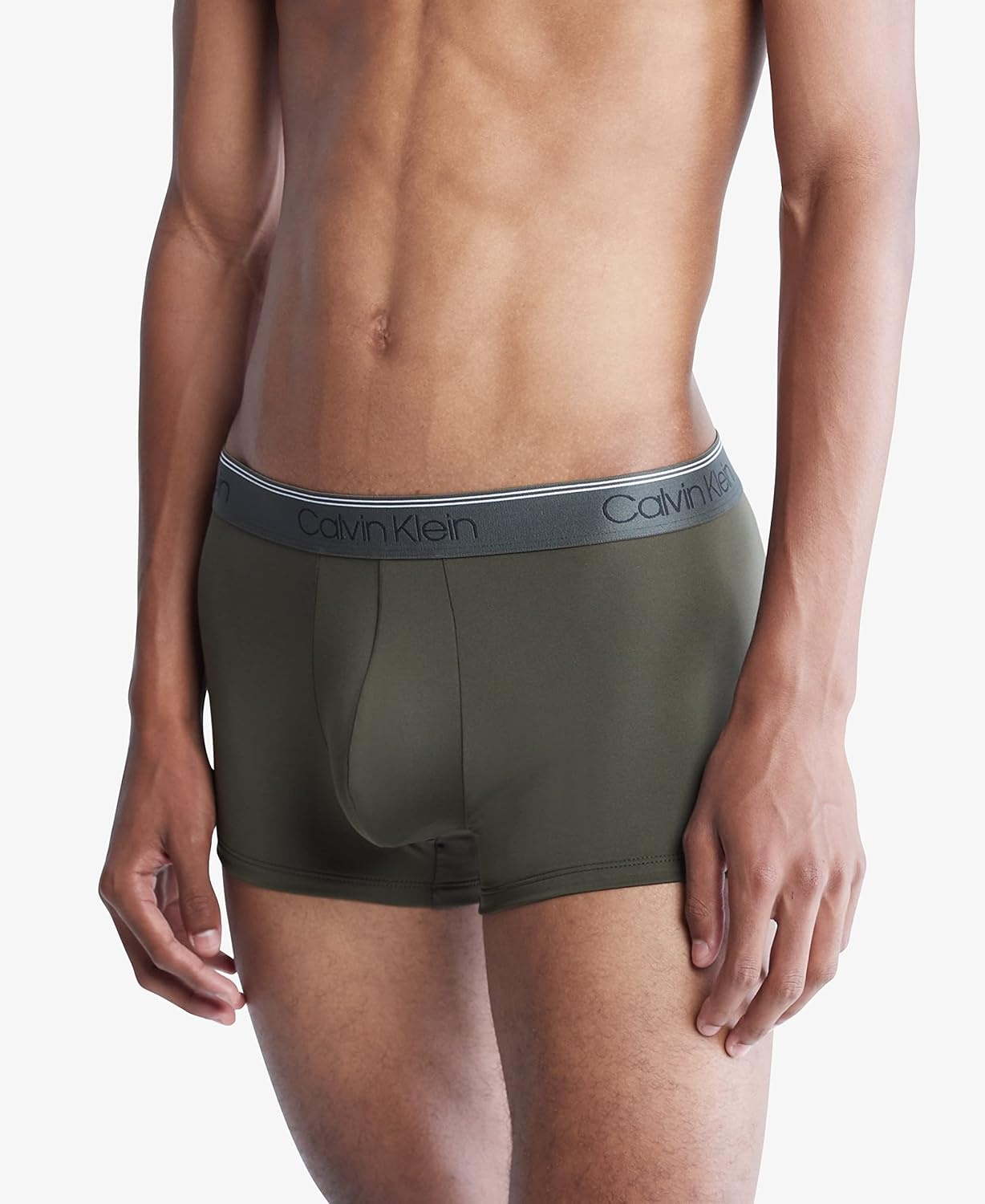 image:imageCalvin Klein Mens Underwear Microfiber Stretch 3 Pack TrunkOlive Tapioca Legion Blue