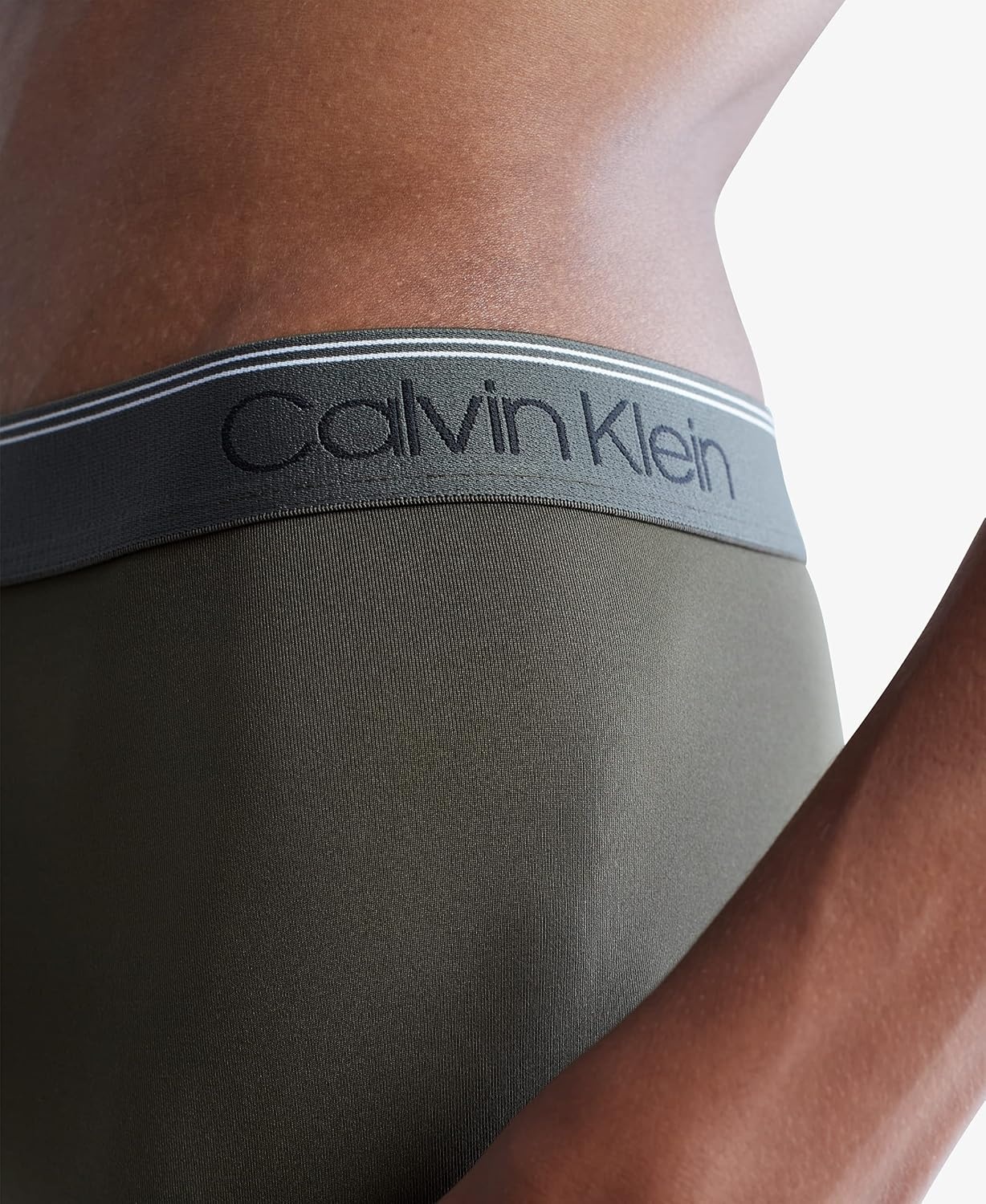 image:imageCalvin Klein Mens Underwear Microfiber Stretch 3 Pack TrunkOlive Tapioca Legion Blue