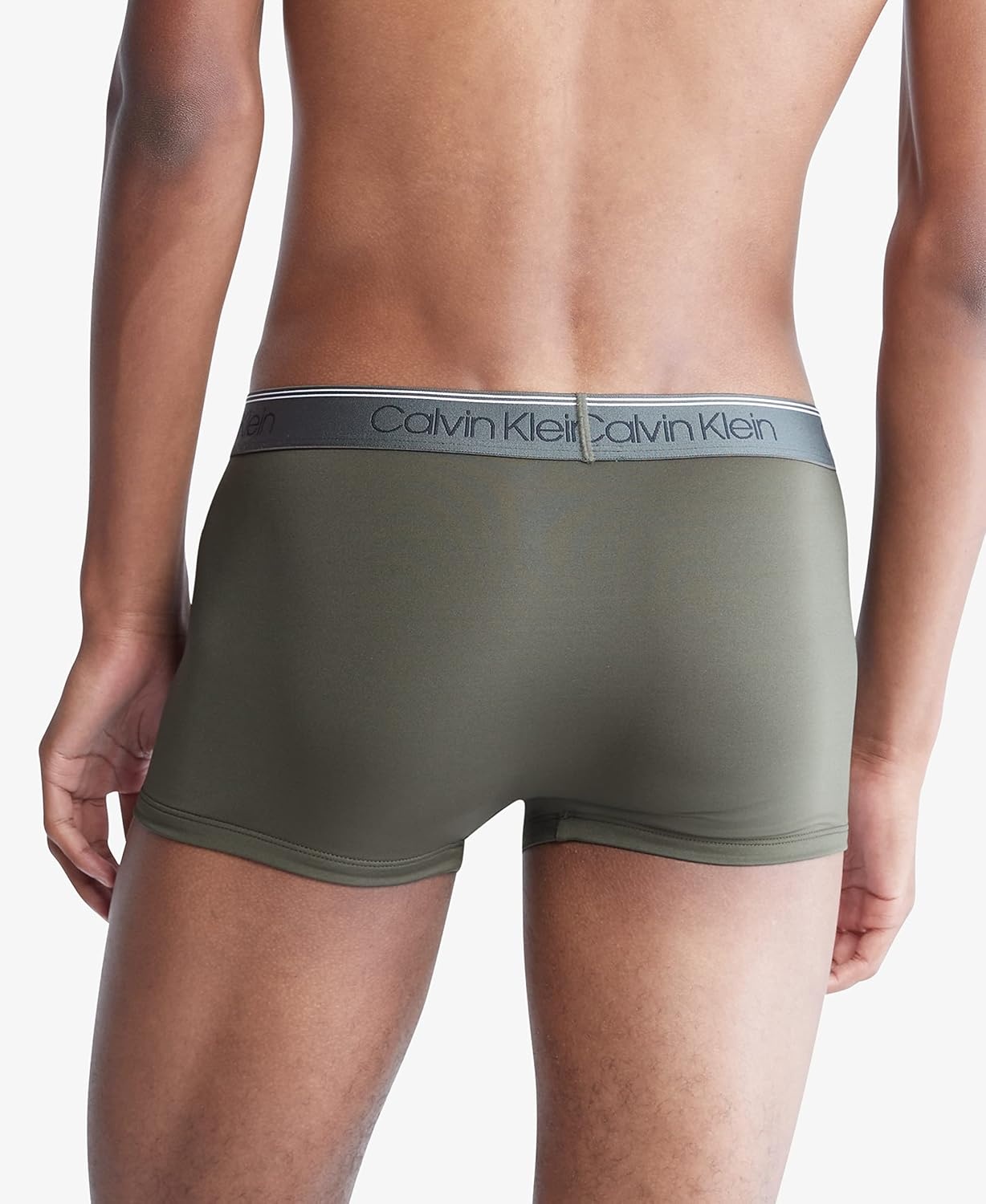 image:imageCalvin Klein Mens Underwear Microfiber Stretch 3 Pack TrunkOlive Tapioca Legion Blue