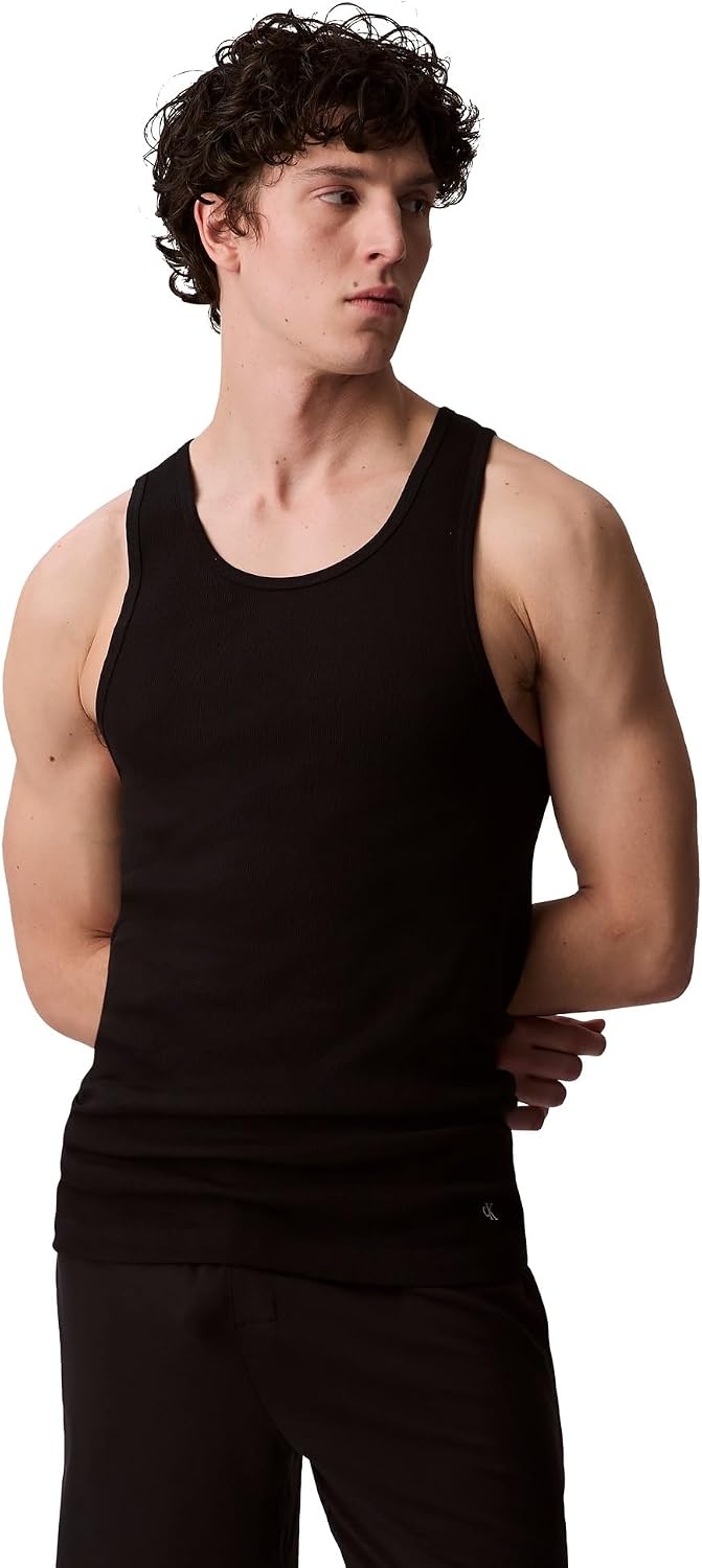 image:imageCalvin Klein underwear Mens Cotton Classic 3Pack TankBlack Grey Heather White