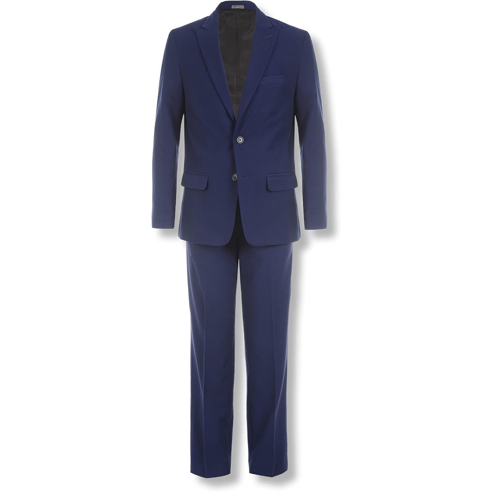 image:imageCalvin Klein Boys 2piece Formal Suit Set Single Breasted Jacket amp Straight Leg Dress PantsInfinity Blue