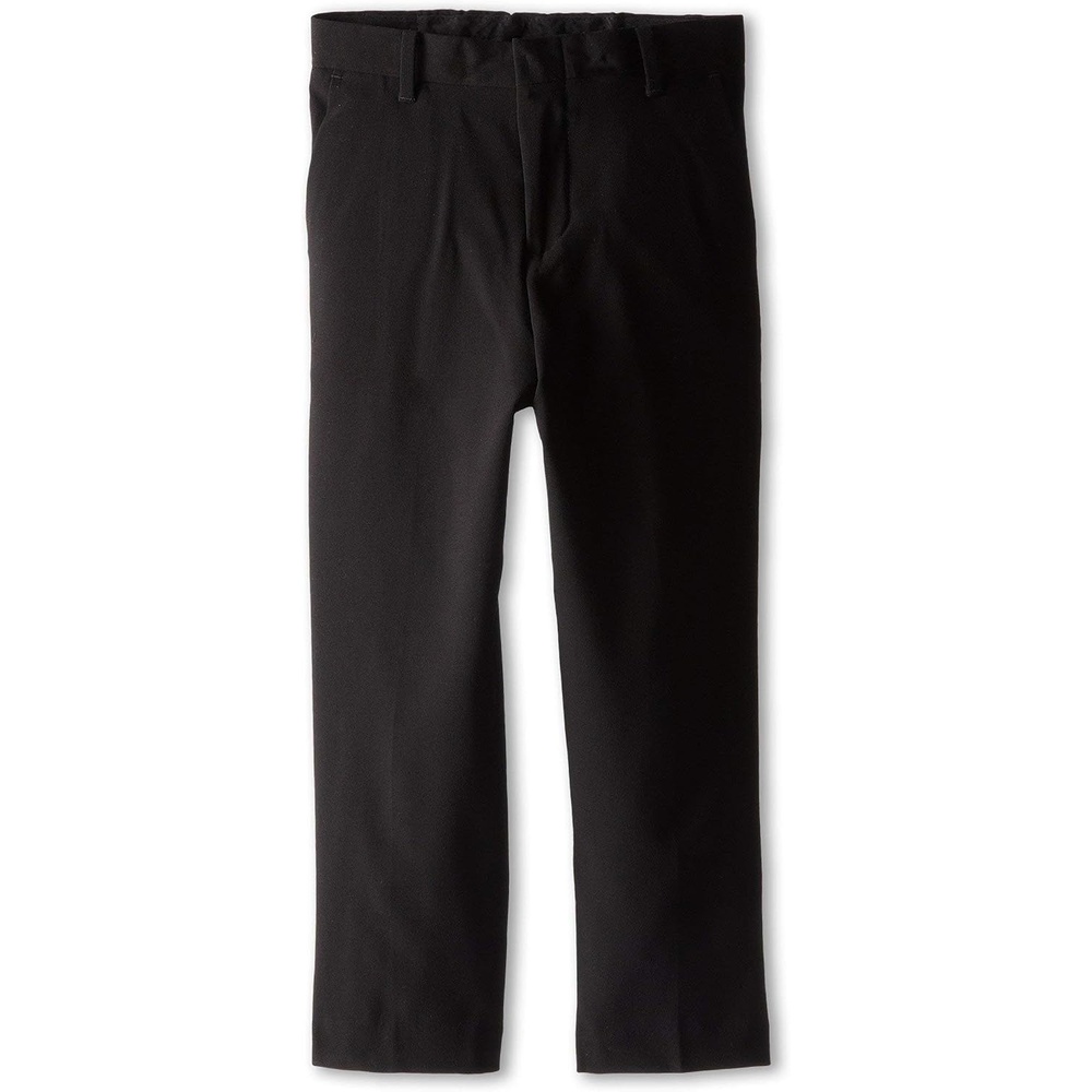 image:imageCalvin Klein Boys FlatFront BiStretch Dress Pant Straight Leg Fit Belt Loops amp Front PocketsBlack
