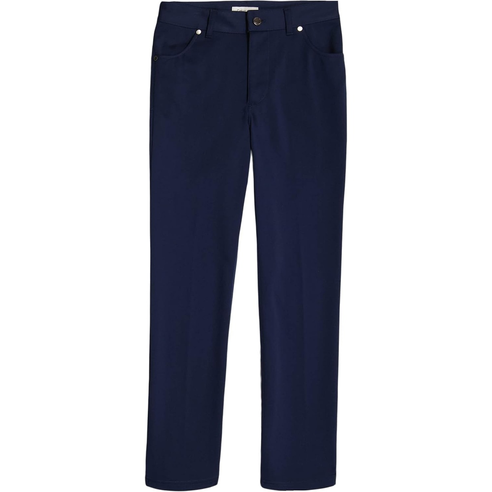 image:imageCalvin Klein Boys FlatFront Suit Dress Pant Straight Leg Fit amp Hemmed Bottom Belt Loops amp Functional Front PocketsBright Blue Tech