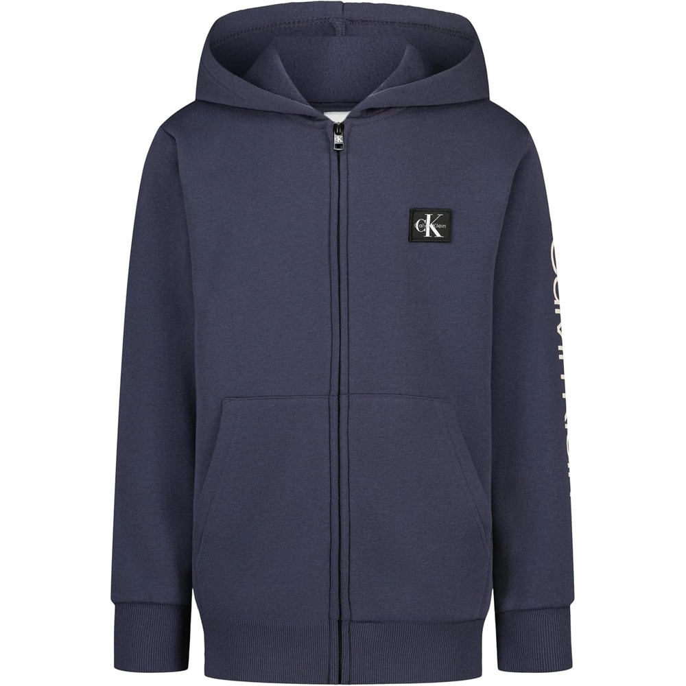 image:imageCalvin Klein Boys Long Sleeve Full Zip Fleece HoodieCk Blue Nights