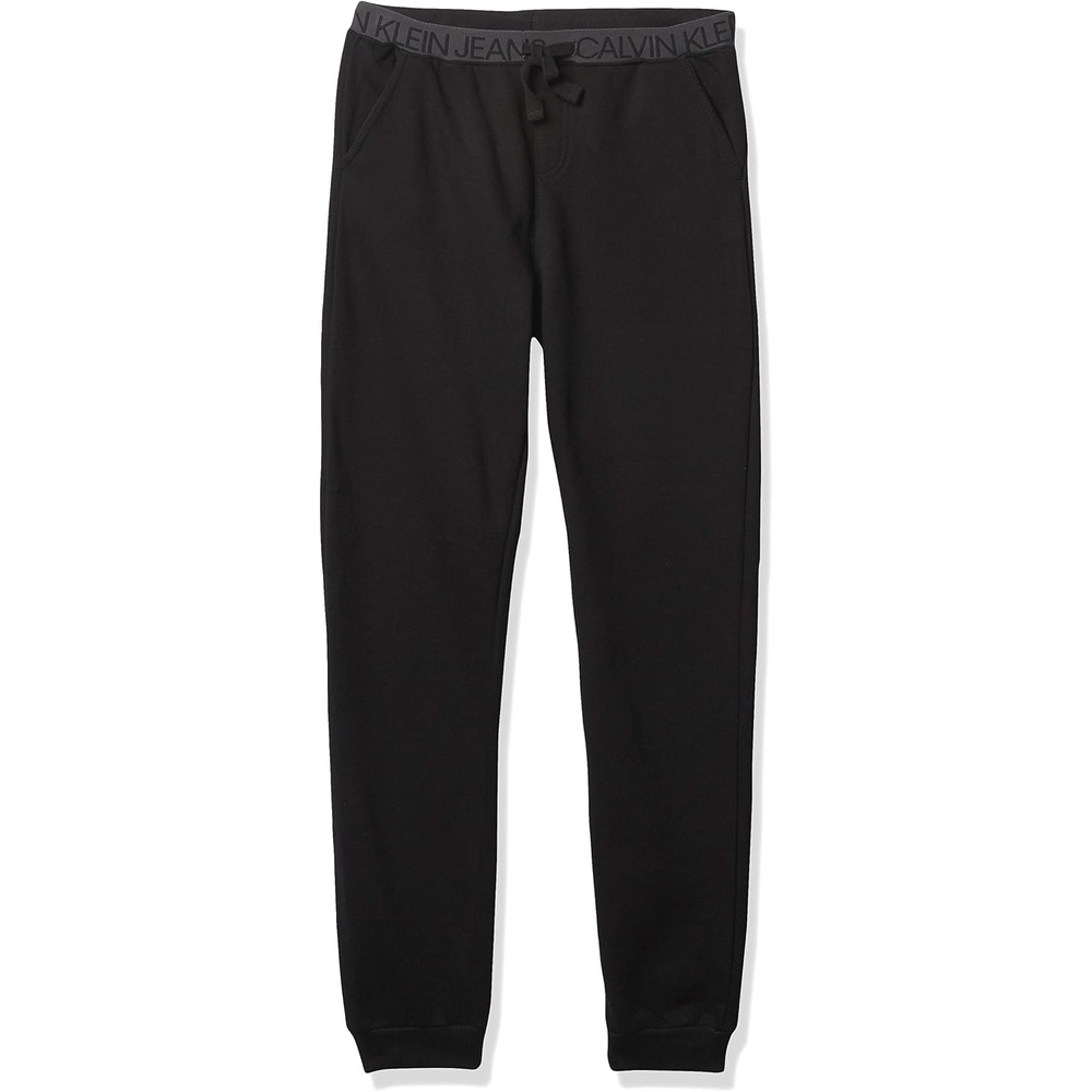 image:imageCalvin Klein Boys Pullon Legacy Fleece Jogger Sweatpants Drawstring ClosureBlack Dc01