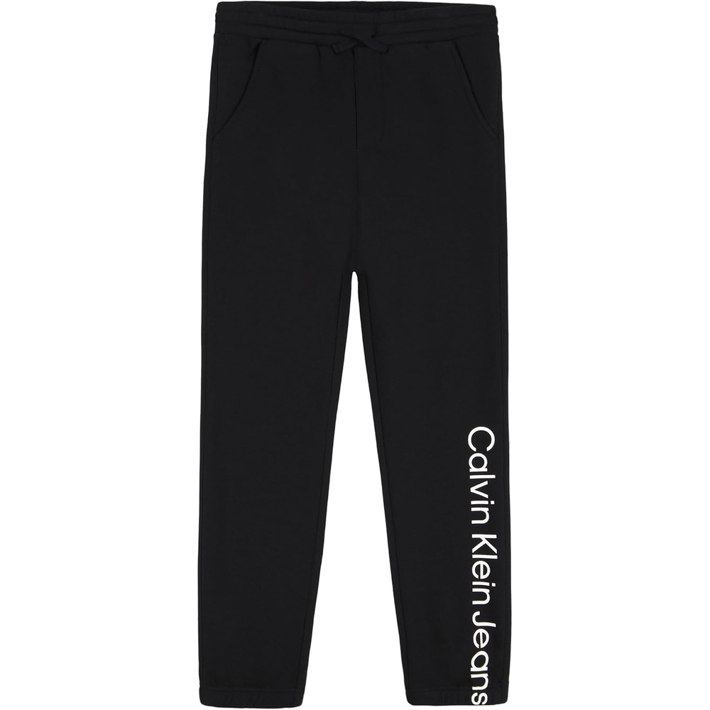 image:imageCalvin Klein Boys Pullon Legacy Fleece Jogger Sweatpants Drawstring ClosureCkj Black