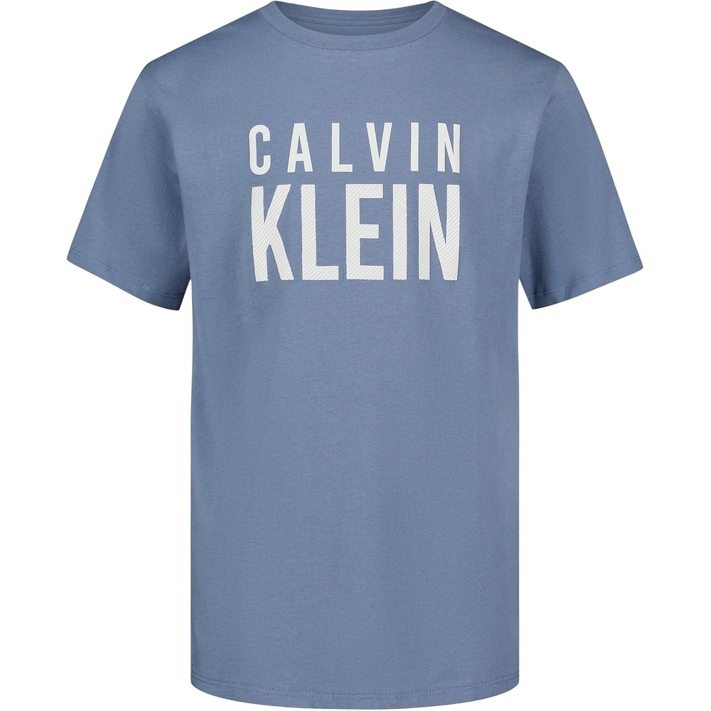 image:imageCalvin Klein Boys Short Sleeve Graphic Crew Neck TShirt Comfortable Relaxed FitStructure Infinity