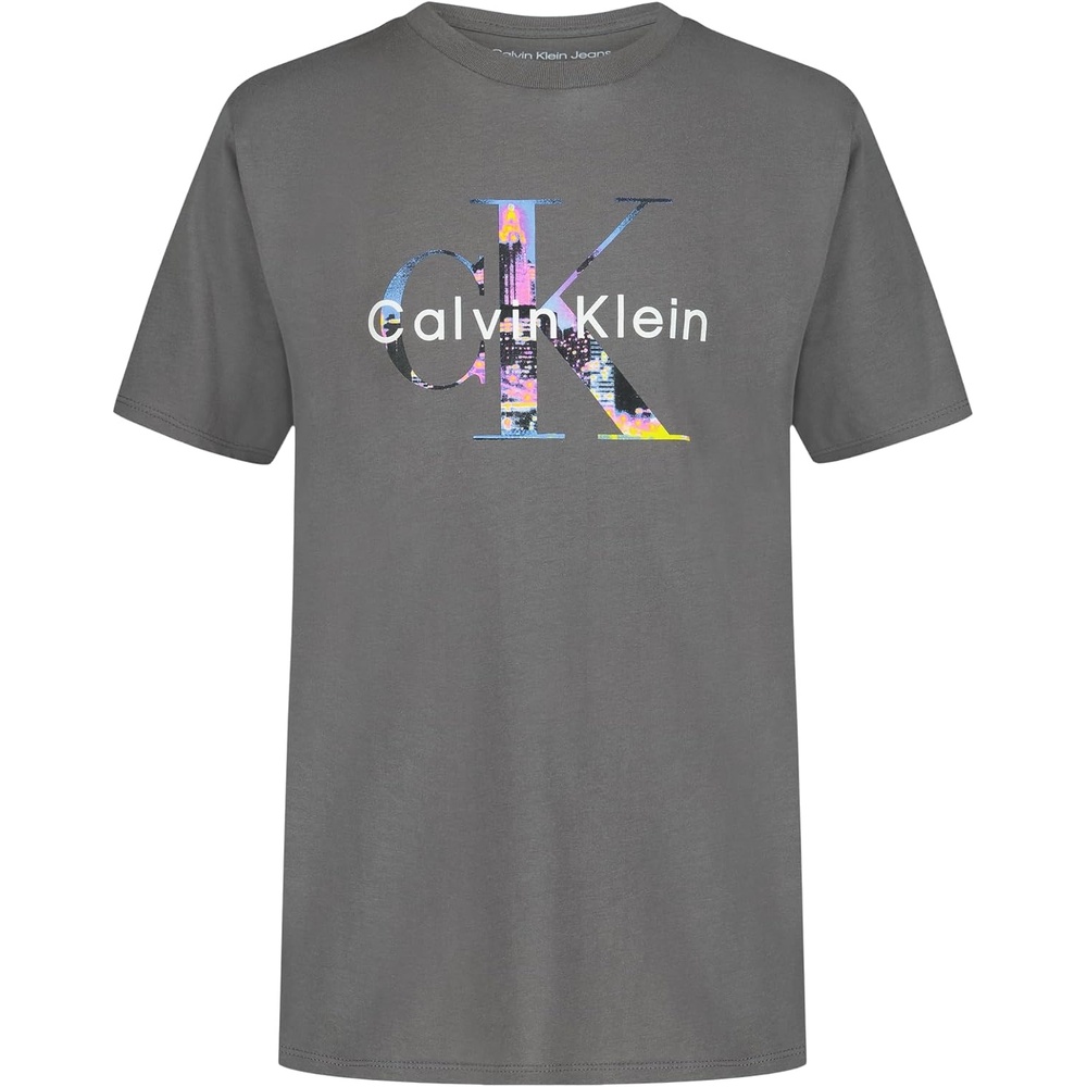 image:imageCalvin Klein Boys Short Sleeve Logo Crew Neck TShirt Soft Comfortable Relaxed FitCity Lights Castlerock