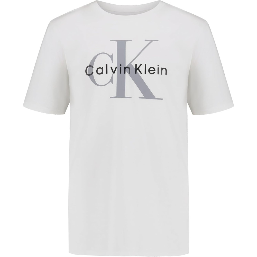 image:imageCalvin Klein Boys Short Sleeve Logo Crew Neck TShirt Soft Comfortable Relaxed FitCk White
