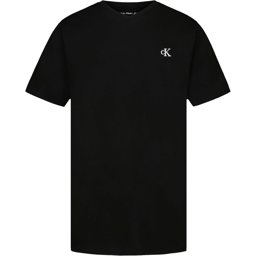 image:imageCalvin Klein Boys Short Sleeve Solid VNeck TShirt Soft Comfortable Relaxed FitBlack