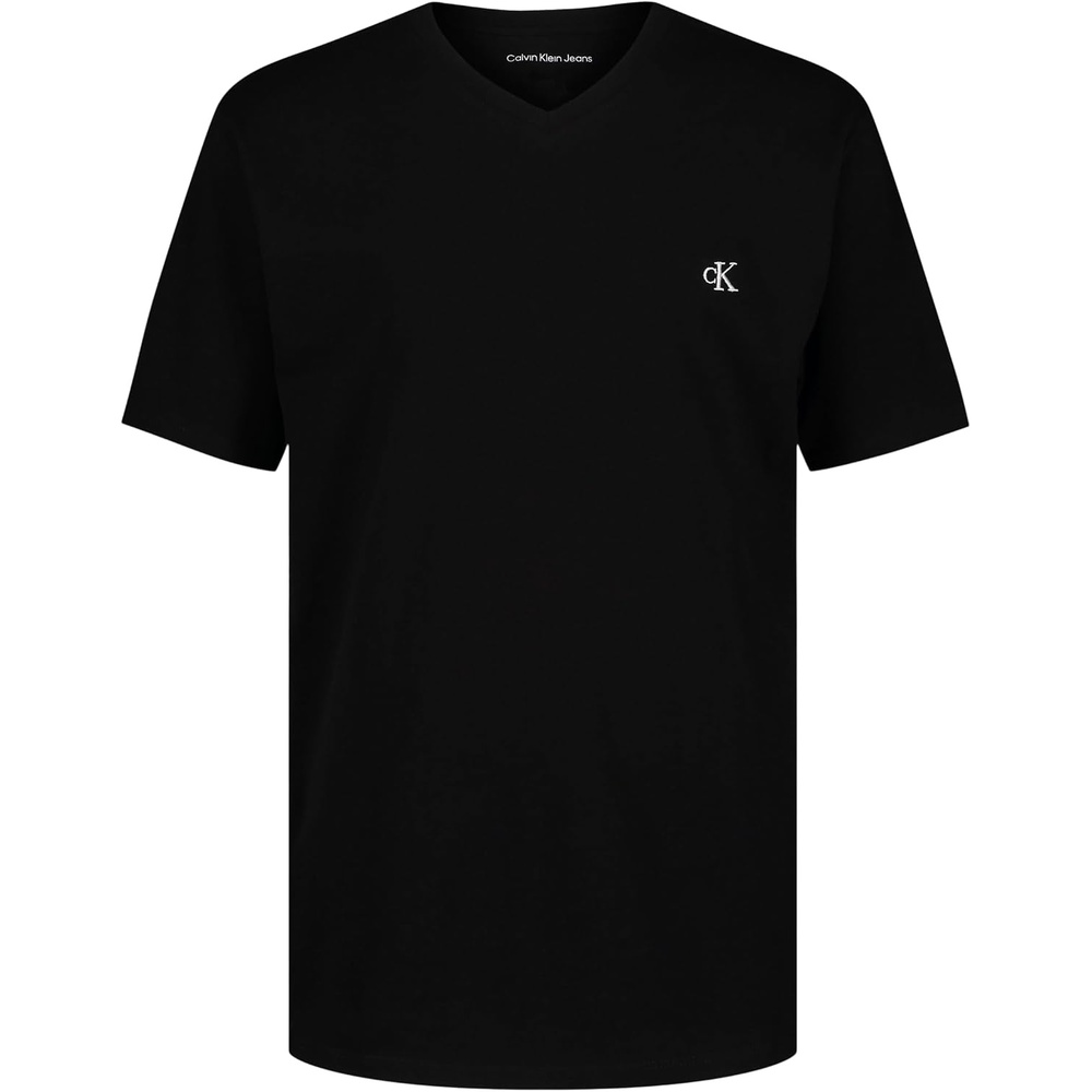image:imageCalvin Klein Boys Short Sleeve Solid VNeck TShirt Soft Comfortable Relaxed FitClassic Black