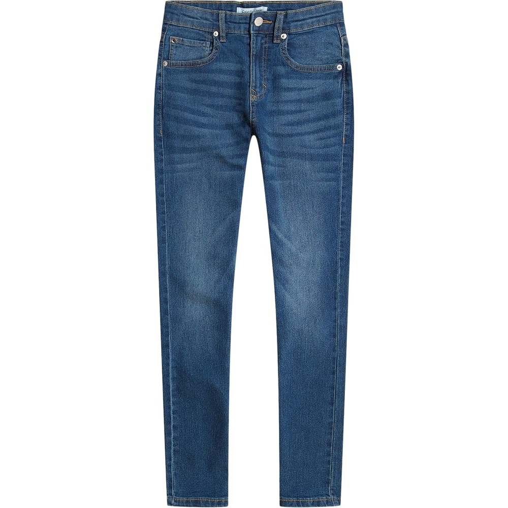 image:imageCalvin Klein Boys Skinny Fit Stretch Denim Jeans 5Pocket Style Zipper Fly amp Button ClosureAustin Dark Blue