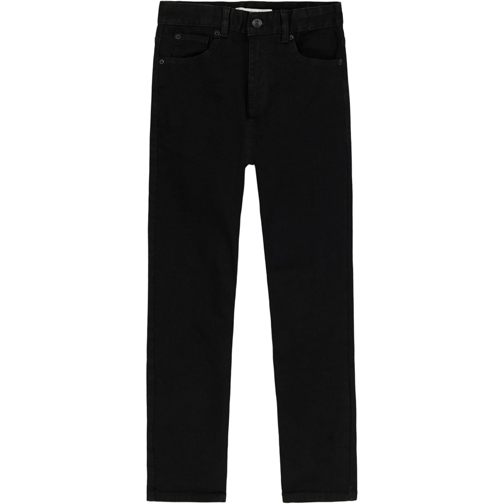 image:imageCalvin Klein Boys Slim Fit Straight Leg Stretch Denim Jeans 5Pocket Style Zipper Fly amp Button ClosureBlack