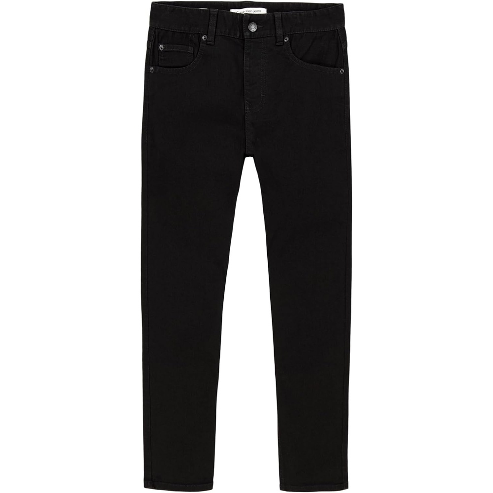 image:imageCalvin Klein Boys Slim Fit Straight Leg Stretch Denim Jeans 5Pocket Style Zipper Fly amp Button ClosureClassic Black