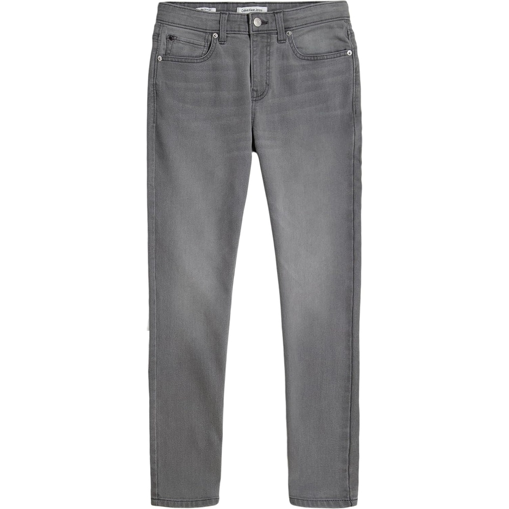 image:imageCalvin Klein Boys Slim Fit Straight Leg Stretch Denim Jeans 5Pocket Style Zipper Fly amp Button ClosureConcrete