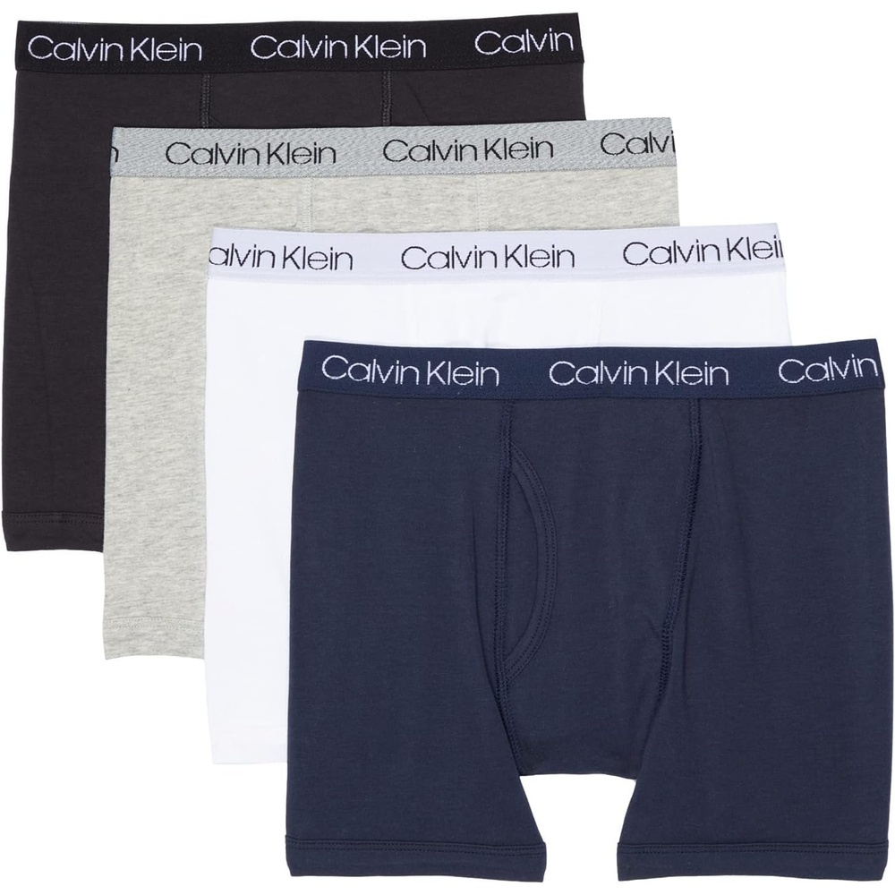 image:imageCalvin Klein Boys Underwear Four Pack Boxer Brief Value PackBlackHeatherWhiteBlack Iris