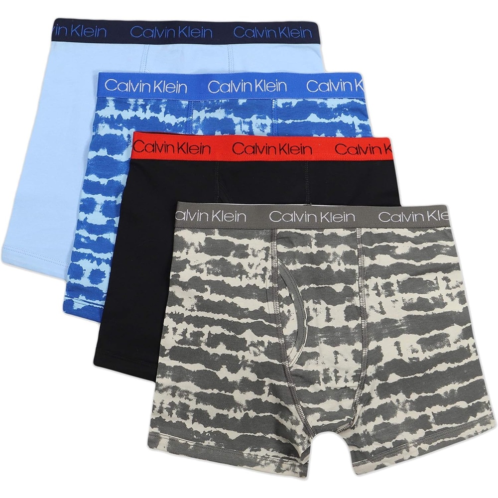 image:imageCalvin Klein Boys Underwear Four Pack Boxer Brief Value PackBlue Tie DyeCastle Rock Tie Dye