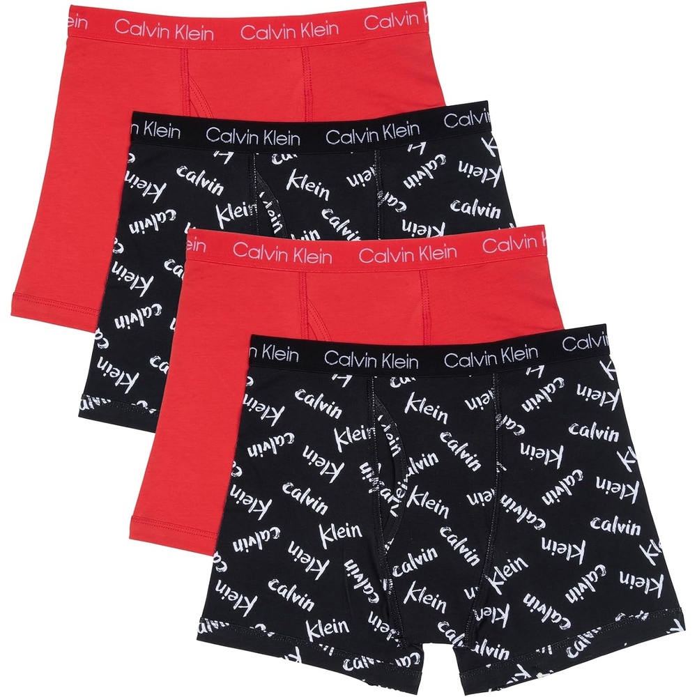 image:imageCalvin Klein Boys Underwear Four Pack Boxer Brief Value PackCk BrushRed