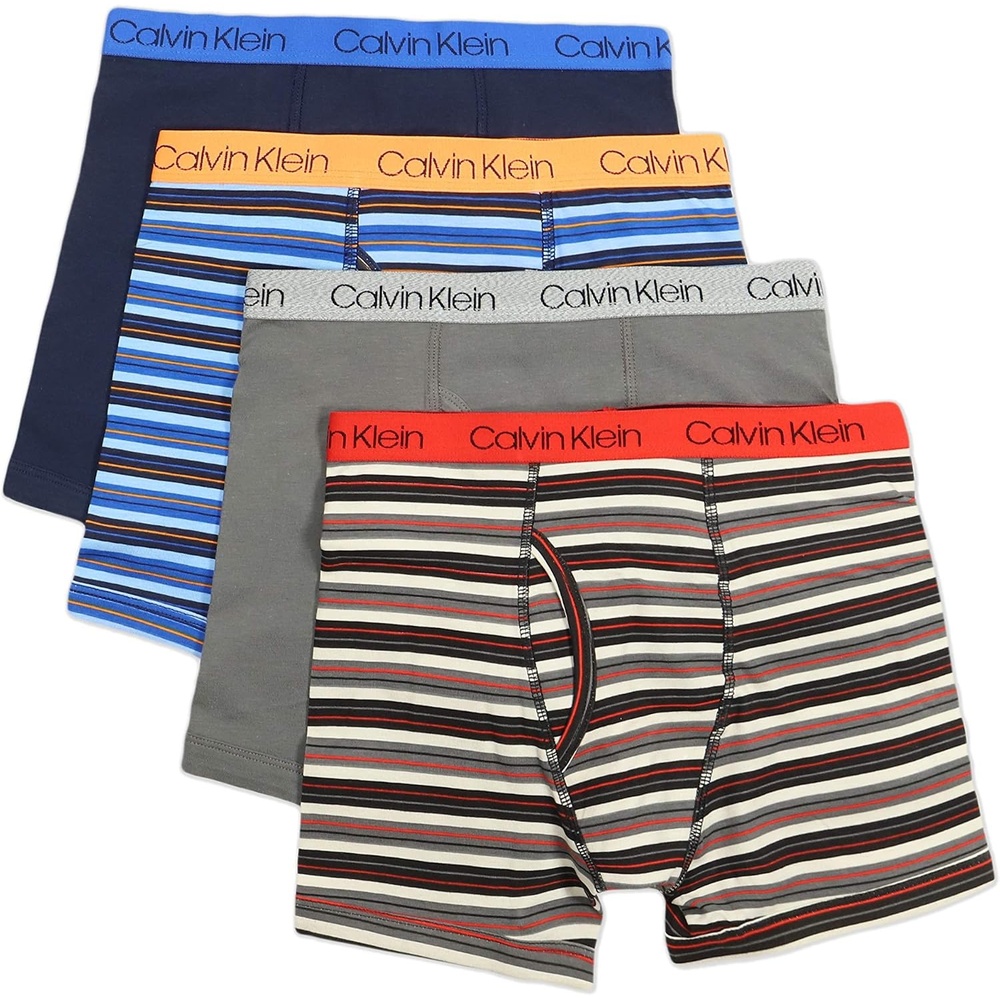 image:imageCalvin Klein Boys Underwear Four Pack Boxer Brief Value PackCool StripeBlack Stripe