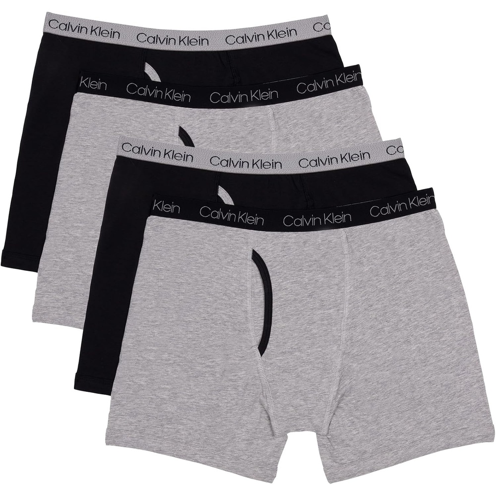 image:imageCalvin Klein Boys Underwear Four Pack Boxer Brief Value PackHeather GreyBlack
