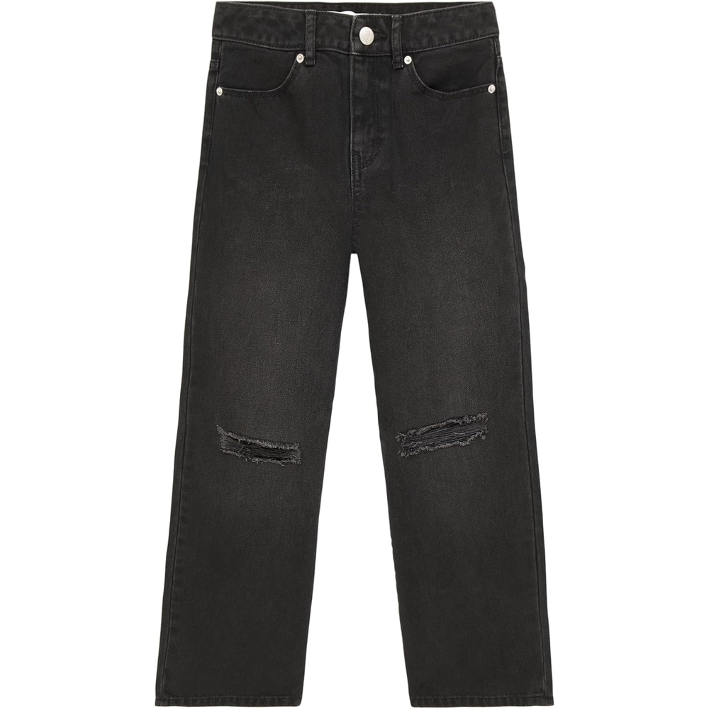 image:imageCalvin Klein Girls 5Pocket Seamed Wide Leg Denim Jean Zipper Fly amp Button ClosureNoire Wash