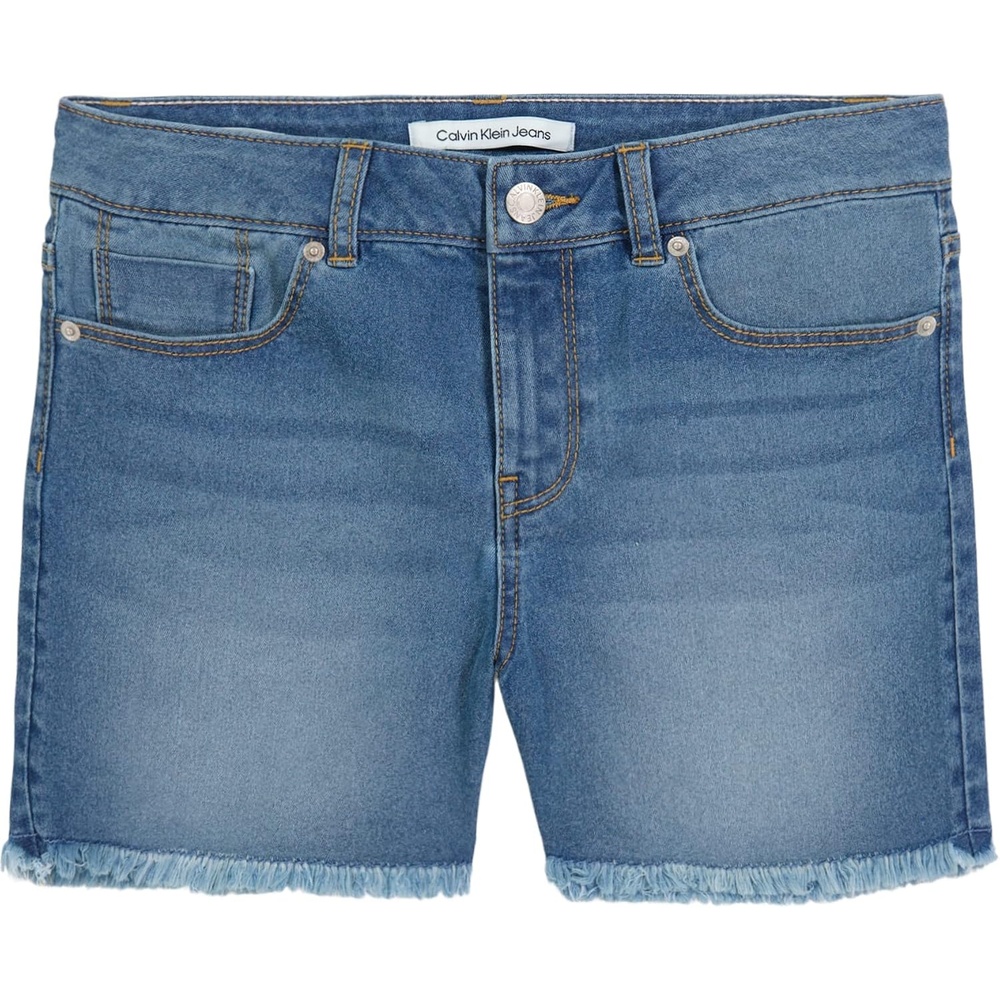 image:imageCalvin Klein Girls Boyfriend Fit Stretch Denim Jean ShortsAuthenticCut Off
