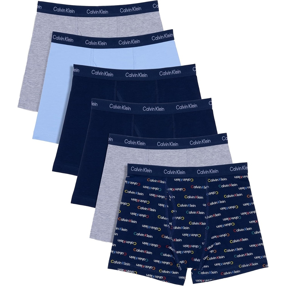 image:imageCalvin Klein Kids Boys Modern Cotton Boxer Brief Underwear 6PackIris Mix
