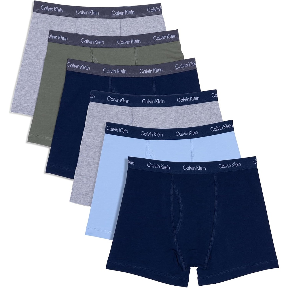 image:imageCalvin Klein Kids Boys Modern Cotton Boxer Brief Underwear 6PackOlive Mix