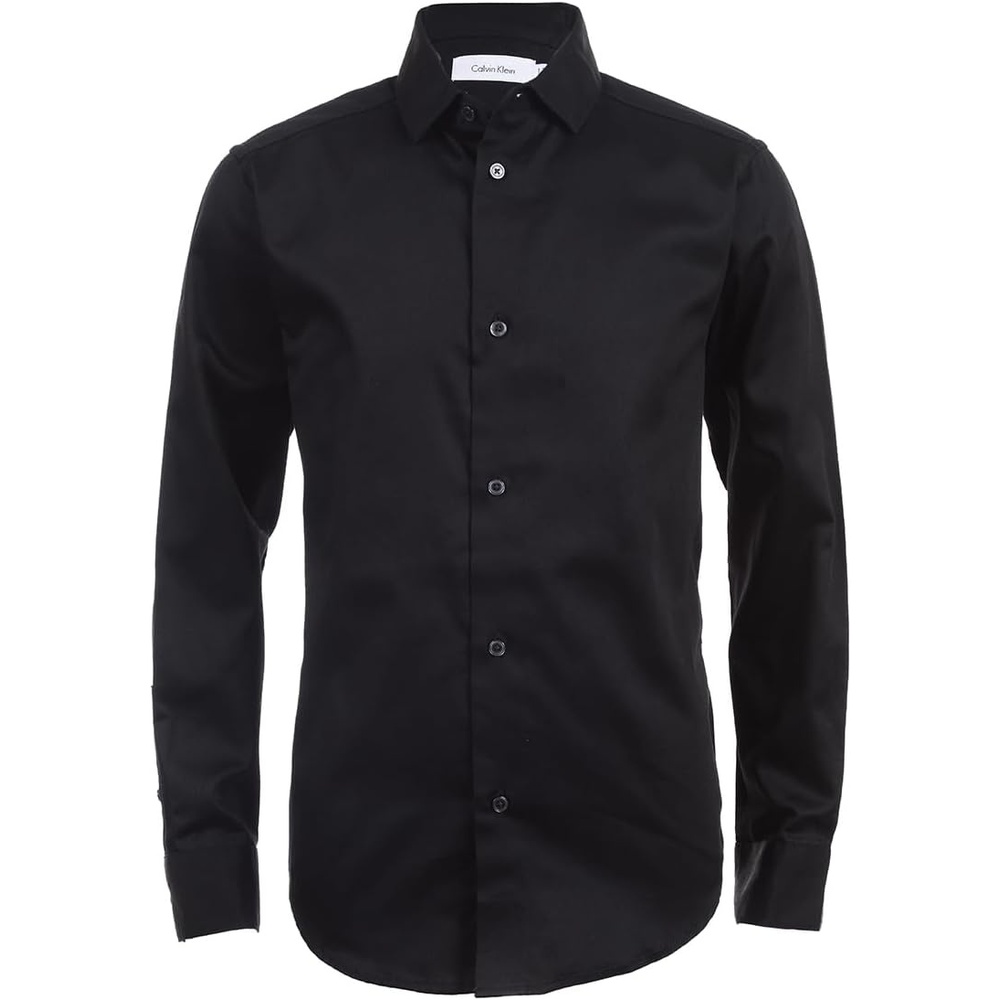 image:imageCalvin Klein Kids Sateen Shirt Big KidsBlack