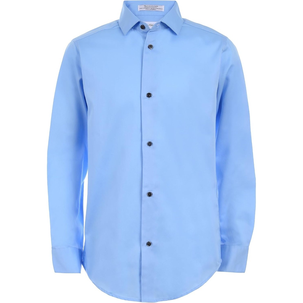 image:imageCalvin Klein Kids Sateen Shirt Big KidsLight Blue
