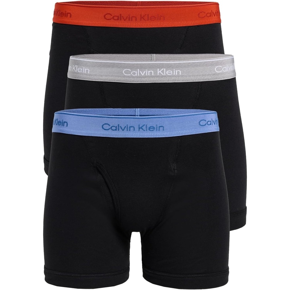 image:imageCalvin Klein Mens Cotton Classics 3Pack Boxer BriefBlack Bodies W Glacier  Grey Heather  Molten Wbs