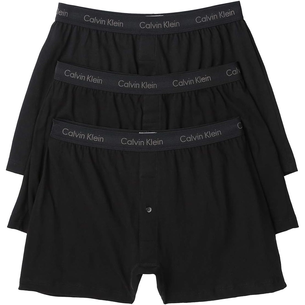 image:imageCalvin Klein Mens Cotton Classics 3Pack Knit BoxerBlack