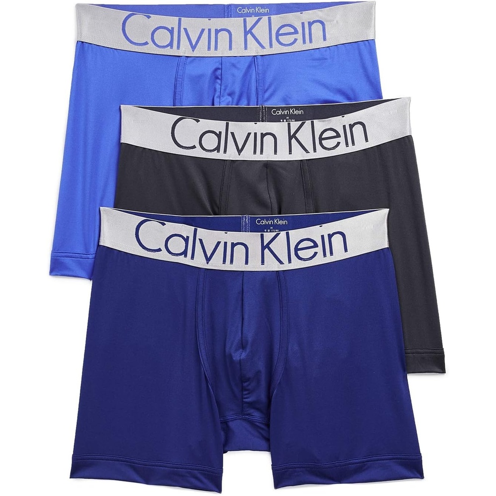 image:imageCalvin Klein Mens Cotton Classics 3Pack TrunkDark MidnightMinkCobalt Water